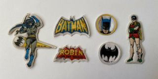 Rare Vintage Batman Puffy Stickers Vending Toy Premium 1966