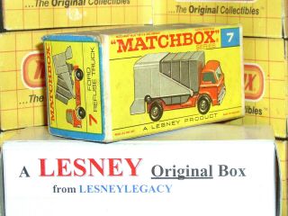 Matchbox Lesney 7c Ford Refuse Truck Type F2 Empty Box Only