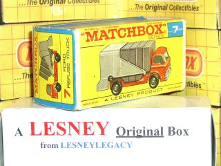 Matchbox Lesney 7c Ford Refuse Truck Type F2 EMPTY BOX ONLY 2