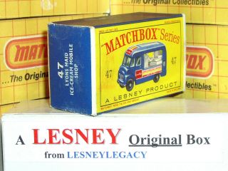Matchbox Lesney 47b Commer Lyons Maid Ice Cream Mobile Shop Type D Orig Box Only