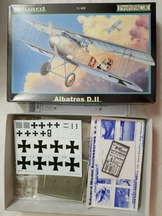 2001 Eduard 8081 Albatros D.  Ii - 1/48 Scale Model Kit - Profipack