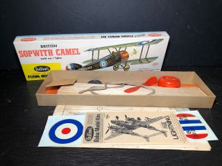 Vintage Flying Model Kit: Guillow’s British Sopwith Camel Ww1 Fighter (complete)