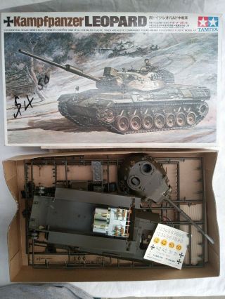 1969 Tamiya 30225 Kampfpanzer Leopard 1/35 Scale R/c Model Kit - Hard To Find