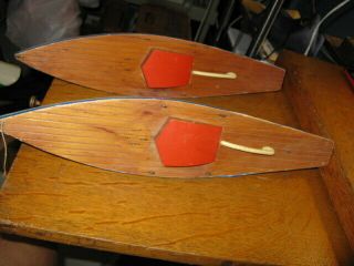 2 Vintage Giner - Yacht Pond Racing Sailboat Wood & Metal Made In Spain 15 3/4 31/