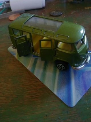 Vintage 1970s Playart Volkswagen Vw Station Wagon Bus Van Green 1:64 Minty Hk