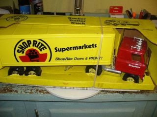 Ertl Structo 1/18 Scale Shop Rite Food Stores Tractor Trailer Vintage Toy Mib