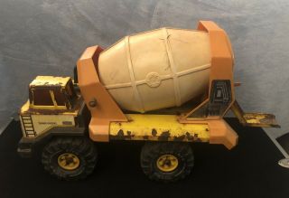 Vintage Mighty Tonka Yellow Turbo Diesel Concrete/cement Mixer Construction Toy