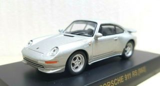 1/64 Kyosho Porsche 911 Rs 993 Silver Diecast Car Model