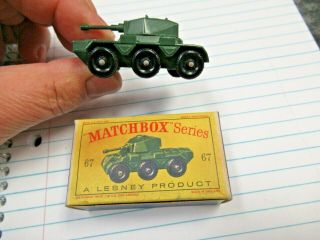 Vintage Regular Wheels Lesney Matchbox 67 Saladin Armoured Car & Box