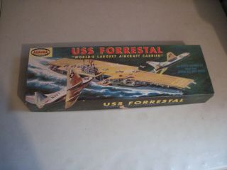 Vintage Aurora Famous Fighters Uss Forrestal Aircraft Carrier Model Kit