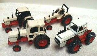 4 Vintage 1/32 Ertl Case David Brown 4890 2290 1690 Agri King Tractors Farm Toy