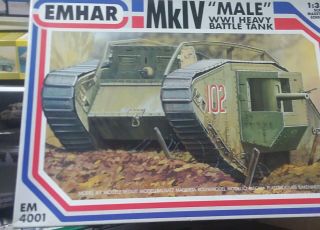 Emhar Mk Iv Male World War 1 Wwi Heavy Battle Tank 1:35 Model Ki
