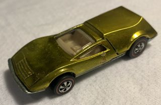 1969 Metallic Yellow Tri - Baby Redline Hot Wheels From Huge Estate Attic Find