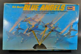 Vintage Revell Us Navy Blue Angels 1/72 Scale Model Kit H - 186 Started