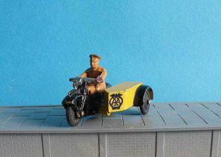 Unboxed Vintage Dinky Toys Model 44b - Automobile Association Motorcycle Patrol