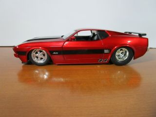 Jada 1/24 Bigtime Muscle Candy Red 1973 Ford Mustang Mach 1 No Box