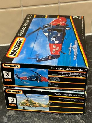Matchbox 1/72 Westland Wessex Helicopter kits x 2. 2