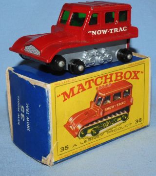Vintage Matchbox Lesney Moko 1 - 75 - Snow Trac No 35b Boxed