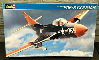 Revell Grumman F9f - 8 Cougar Navy Fighter Plane Model Kit 1/48 Scale Complete