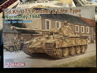 Dragon Dml 1:35 Sd.  Kfz.  171 Panther A Late Type Normandy 1944 Plastic Kit 6168