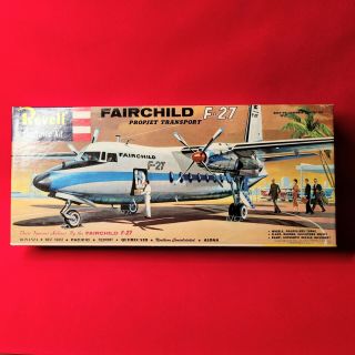 Fairchild F - 27 Propjet Transport Complete Unbuilt Model Kit Revell Opened Box