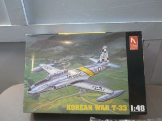 Hobbycraft 1:48 Korean War T - 33 Model Kit Open Box Hc1548
