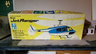Vintage 1960s Imc Bell Jet Ranger Helicopter 1:32 Unbuilt Un Built Kit