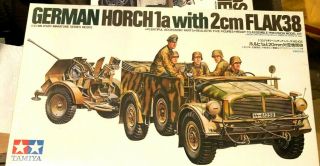 1/35 Tamiya German Horch 1a With 2cm Flak 38,  5 Figures Shrink Wrapped