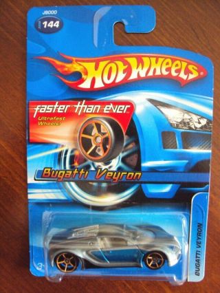 Hot Wheels Faster Then Ever Bugatti Veyron,  Silver/blue Moc