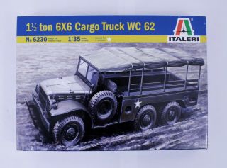 Italeri 1 1/2 Ton 6x6 Cargo Truck Wc 62; 1/35 Model Kit 6230 Us Army; Open Box