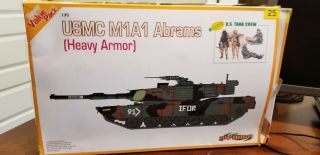 1/35 Dragon Cyber Hobby Usmc M1a1 Abrams Heavy Armor & Crew Ifor Model 9125