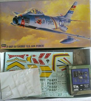 1996 Hasegawa 07213 Usaf F - 86f - 30 Sabre 1/48 Scale Kit W/verlinden 1231 Upgrade