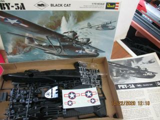 Vintage Revell 1:72 Scale 1969 Catalina Pby - 5a Black Cat Kit H - 211:200 Orig Box