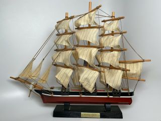 Vintage Wooden Model Cutty Sark 1869 Clipper Ship - 17 " W X 13 " T