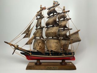 Vintage Wooden Model Cutty Sark 1869 Clipper Ship - Assembled
