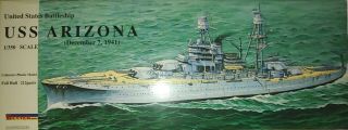 Banner Models No.  08801 Uss Arizona Battleship 1/350 Scale Model Ship Cw - Tr