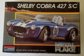 Monogram Shelby Cobra 427 S/c " Metal Flake " 1:24 Scale Vintage