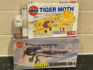 Airfix 1/72 Gloster Gladiator Mk.  1 & De Havilland Tiger Moth