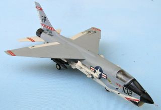 Vought F - 8e Crusader,  Us Navy 1964,  Scale 1/72,  Hand - Made Plastic Model