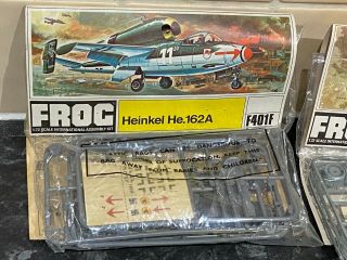 Frog 1/72 Heinkel He.  162,  Focke Wulf Ta.  152 & Macchi MC.  202 Folgore bagged kits 2