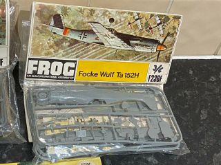 Frog 1/72 Heinkel He.  162,  Focke Wulf Ta.  152 & Macchi MC.  202 Folgore bagged kits 3