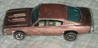 1967 Redline Hot Wheels Custom Barracuda Copper Brown Vintage Car Plymouth