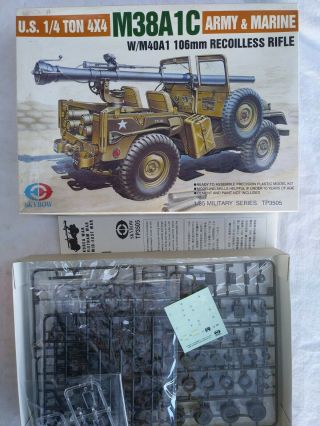 1998 Skybow Tp3505 Us 1/4 Ton 4x4 M38a1c W/106mm Recoilless Rifle 1/35 Scale Kit