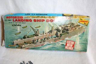 Lindberg Motorized U.  S.  Navy Landing Ship Dock Plastic Model
