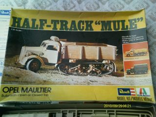 1/35 Scale Revell Italeri Opel Maultier Halftrack Ww2 Mule