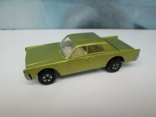 Matchbox/ Lesney 31c Lincoln Continental Lime Green - Superfast - Wide Wheels