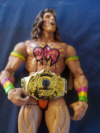 Wwe Mattel Figure Ultimate Warrior Elite Flashback Championship Belt Loose