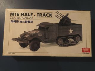 Academy 1/35 M16 U.  S.  Multiple Gun Motor Carriage Half Track Model 1316 Nib