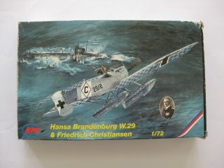 1|72 Model Plane Hansa Brandenburg W.  29 & Friedrich Christiansen Mpm D11 - 3128