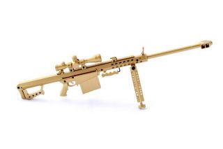 Goatguns Miniature Barrett.  50 Cal Rifle Gold 1:3 Scale Die Cast Model Toy